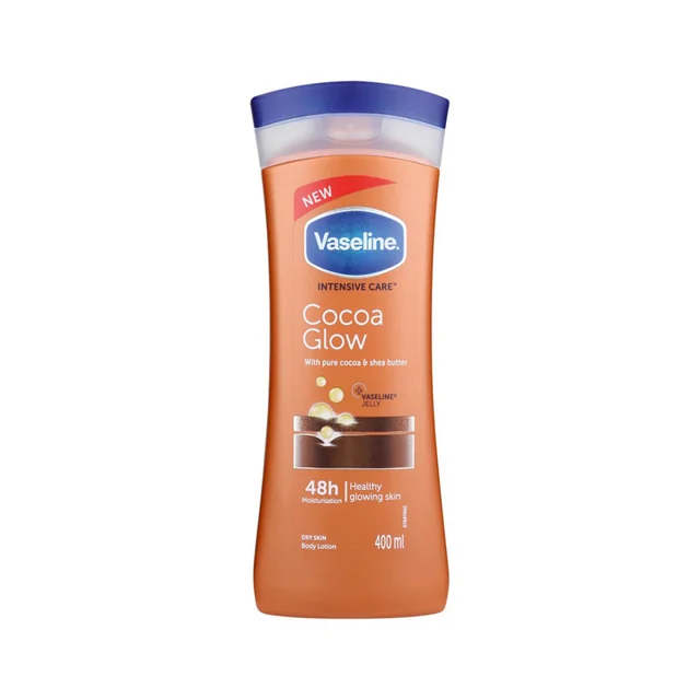 لوسیون بدن وازلین مدل Cocoa Glow حجم 400 میلی‌لیتر نرم کننده و آبرسان پوست خشک و حساس با ع 102695347