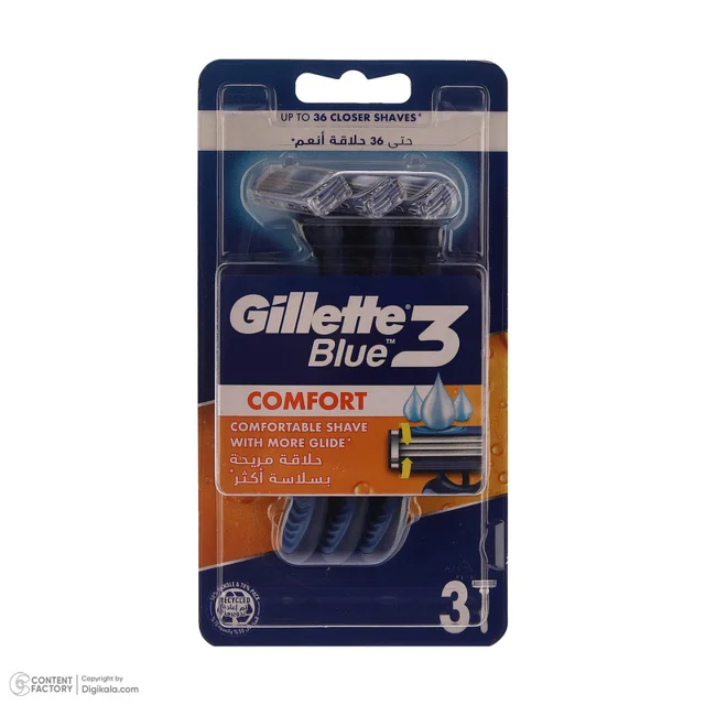 خود تراش ژیلت مدل BLUE3 COMFORT  بسته 3 عددی 102702718