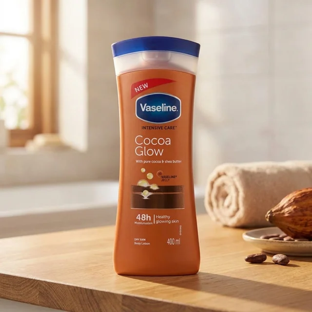 لوسیون بدن وازلین مدل Cocoa Glow حجم 400 میلی‌لیتر نرم کننده و آبرسان پوست خشک و حساس با ع 102695346