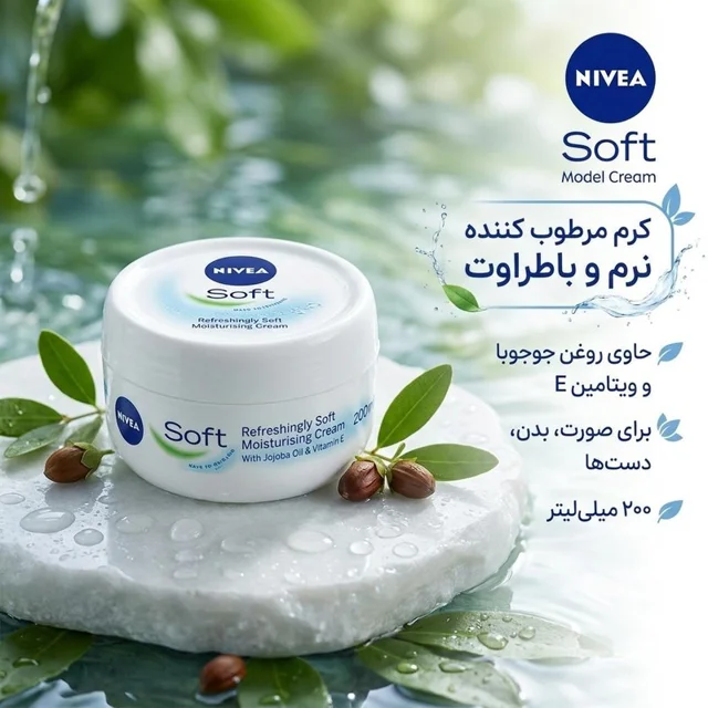 کرم نرم کننده نیوآ مدل Soft حجم 200 میلی لیتر 102693988