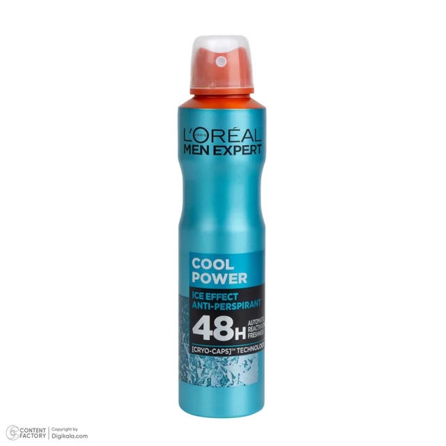 اسپری ضدتعریق مردانه لورآل مدل اسپری لورآل سری men expert مدل cool power حجم 250 میلی لیتر 102691664